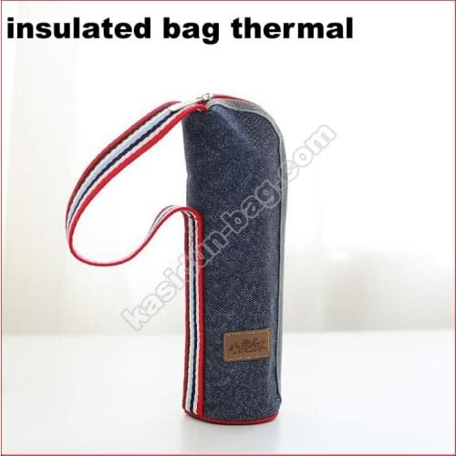 2pcs/lot 9 sizes available denim insulated thermal bottle cover for hot water