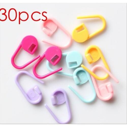 30PCS Knitting Weave Plastic Sweater Pin Crochet Craft Locking Stitch Needle Clip Markers Holder Clasp S