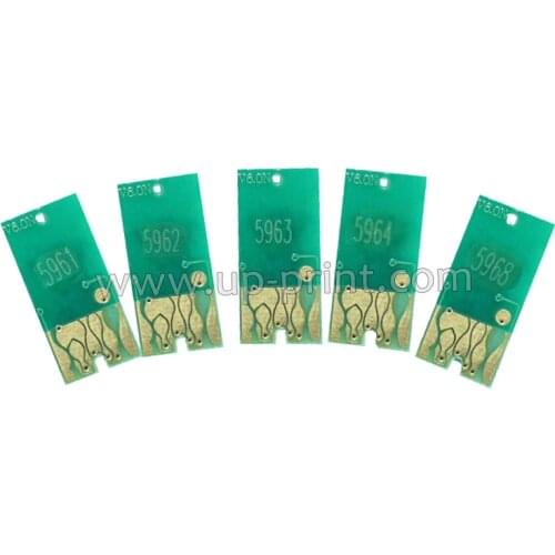 5pcs resetable chip for epson pro7700 pro7710 pro9700 pro9710 Pro 7700 7710 9700 9710 on refillable ink Cartridge T5961 350ML