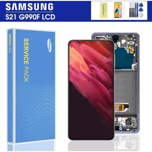 6.2''Original For Samsung Galaxy S21 G991 G990F/DS with Frame Display Touch Screen Digitizer For Samsung s21 LCD Repair Parts