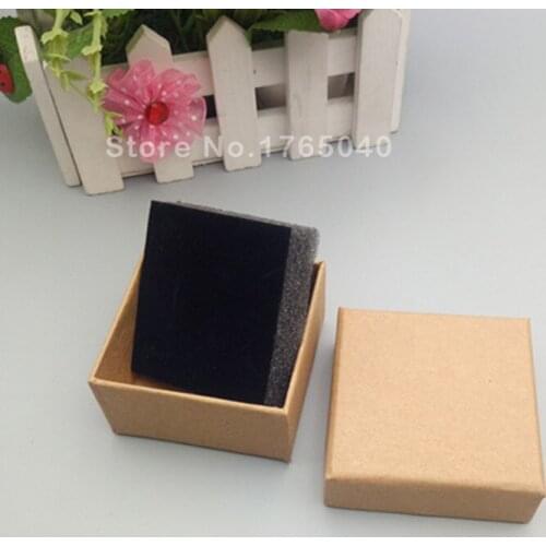 75x75x35mm Kraft Paper Box Bracelet/Necklace Box Jewelry Box ring,necklace,earring packing /watch drive gift box100pcs/lot