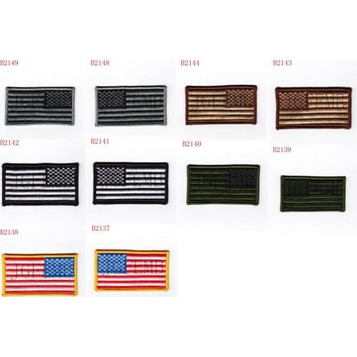8.5cm American Flag Morale Military Tactics Full Embroidery patch Badges