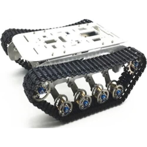 Shock Absorption Tracked Robot Tank Chassis Caterpillar Car with 2pcs Encoder Motor for Arduino Raspberry Pi DIY Project Parts