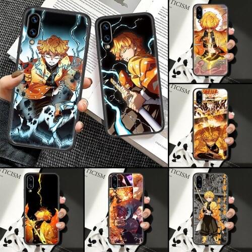 Agatsuma Zenitsu Phone Case For Huawei Honor 6A 7A 7C 8A 8X 8 9 9X 10 10i 20 Lite Pro black tpu funda fashion waterproof 3D