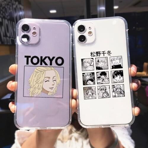 Tokyo Revengers Anime Phone Case For iPhone 12 11 Pro MAX XR XS 7 SE20 X 8 6 Plus Manjiro Sano Transparent Soft TPU Cover Fundas