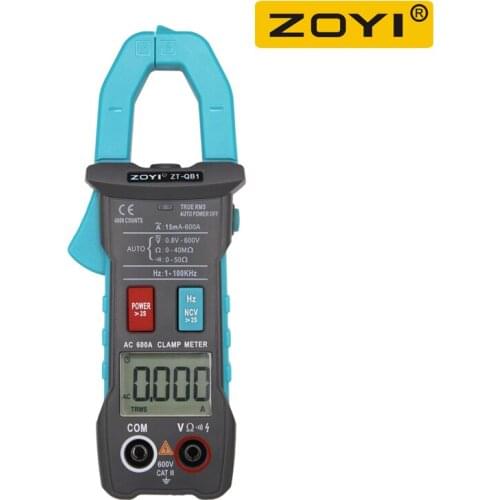 ZOYI ZT-QB1 Digital Smart Clamp Meter AC 600A Multimeter 4000 Counts True RMS Mini DC/AC Voltmeter Automatic Range