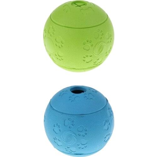 8cm Dia. Natural Rubber Ball Dog Chew Toy Chewing Ball Pet Toys Tooth Cleaning Food Dispenser