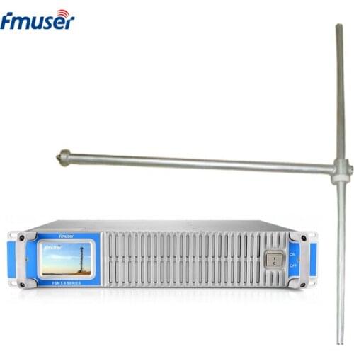 FMUSER FSN-350T 350W 300W Touch Screen PLL FM Radio Transmitter Broadcast+FU-DV1 Antenna+30m 1/2" Cable For FM Radio Station