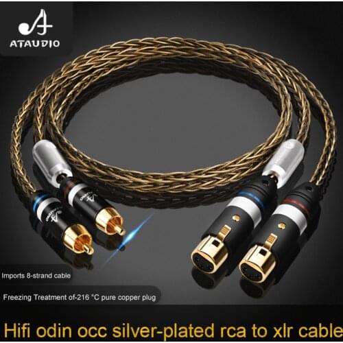 HiFi OCC Silver-plated RCA to XLR Cable High Quality Dual RCA TO Dual XLR Audio Cable Shileded For Amplifier Mixer