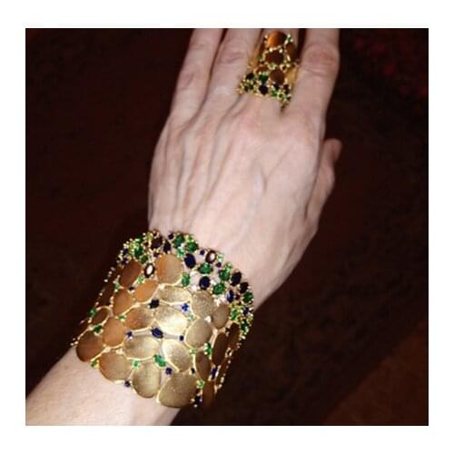 Janekelly 2021 New Charms 3PC Bracelet Ring Earring Set For Women Wedding Bridal Cubic Zircon Dubai PARTY WEDDING Jewelry BOHO