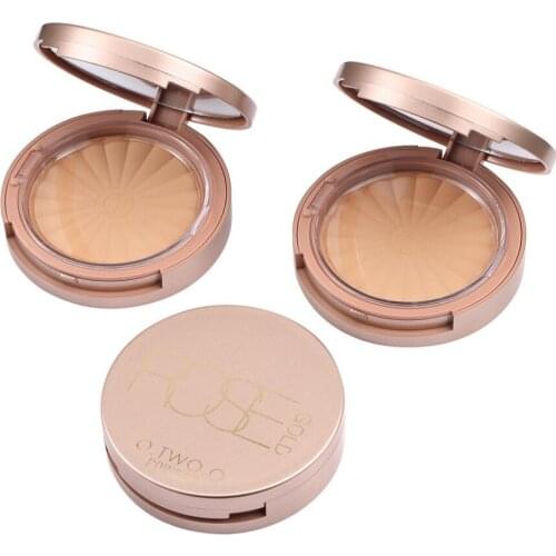 O.TWO.O Makeup Pressed Powder Oil Free Matte Compact Powder Makeup Base Pore Invisible Natural Finish Mineral Cosmetics T1539