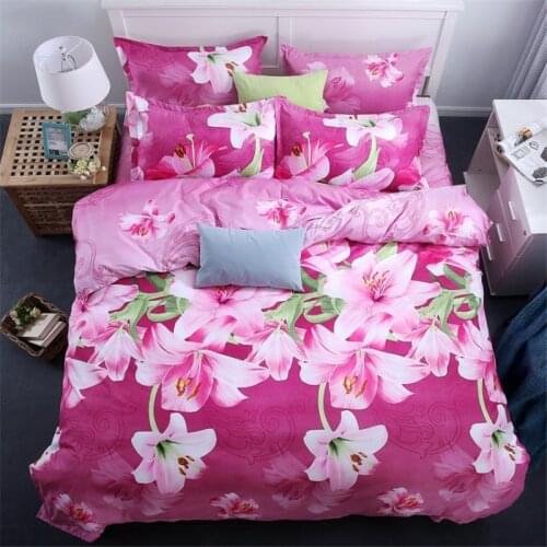 Beautiful Lily Bedding Set Duvet Cover Set 3d Bedding Set Fashion Design duvet cover flat sheet pillowcase