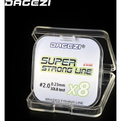 DAGEZI 20M 8 strand Super Strong PE Braided Fishing Line Multifilament Leader line Fishing Line Carp Fishing Sea Fishing lines
