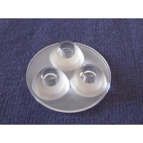 LHJA-42 High quality LED Lens 3P, Size: 42X10.3mm, Degree: 45, Grinding surface, With 1mm step, PMMA Materials