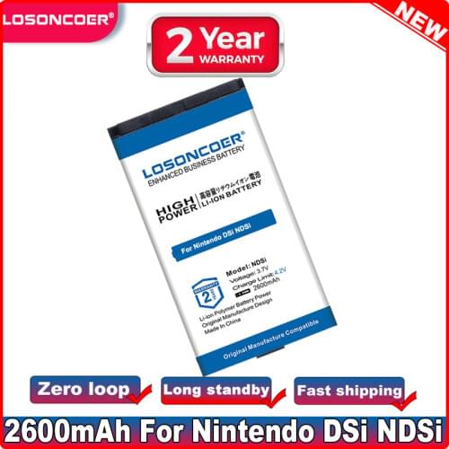 LOSONCOER DSi NDSi 2600mAh Battery For Nintendo DSi NDSi Batteries
