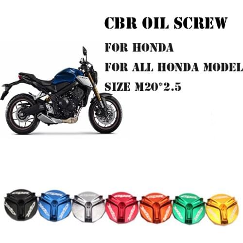 Motorcycle Modification CNC Oil Filter Cup Engine Plug Cover For Honda For Honda CBR250R CBR500R CBR600R CBR600RR CBR650R CBR900