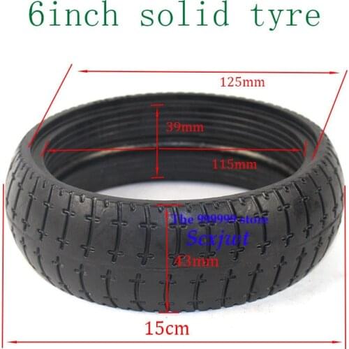 New High Performance 6 Inch Solid Tire with Good Quality for Hoverboard Self Balancing Electric Scooter Spare Parts