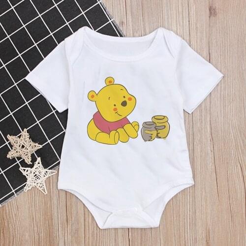 Baby Boys Clothes Winnie Pooh Bear Girls Clothing Bodysuits Baby Girls Clothes 0-12M Newborn Roupas de bebe Dropship
