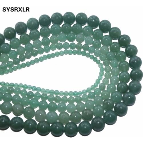 Wholesale Natural Stone Green Aventurine Round Loose Beads 4 6 8 10 12 MM Pick Size For Jewelry Making DIY Necklace Bracelet