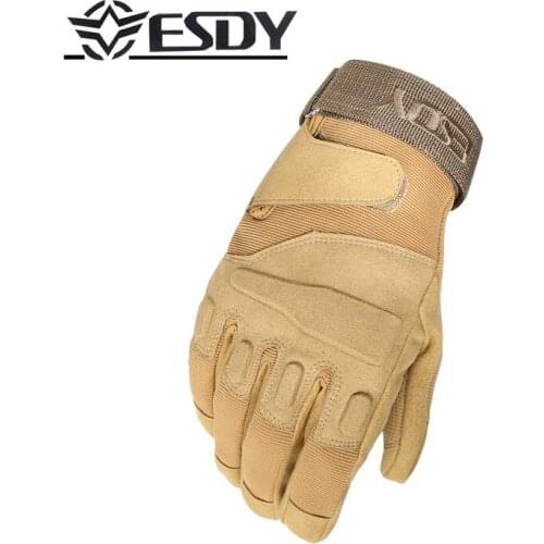 ESDY Men Outdoor Commando Military Sport Climbing Gloves Fingers Sport Cycling Tactical Wear-Resisting Hiking Full Finger Gloves