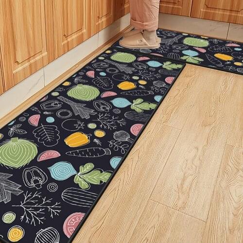 Absorbing Water Oilproof Kitchen Rug Mat Home Cabinet Does Not Fade Floor Mats Cartoons Entrance Doormat Bath Anti-slip Floormat