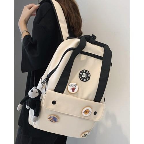 High Quality Nylon Fabric Women Backpack Female Multi-pocket Travel Backpack Schoolbag 2 Sizes 3 Colors Laptop Books Backpack