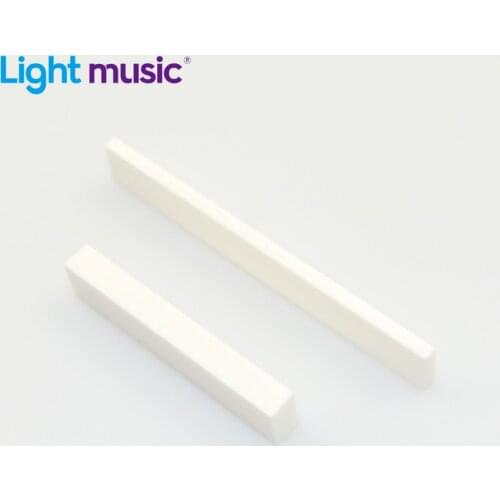 50 Sets Bone Guitar Bass Nut Saddle Blank String 52x6x10/80x3x10mm for Classical Electric Acoustic Guitar Part Accessories
