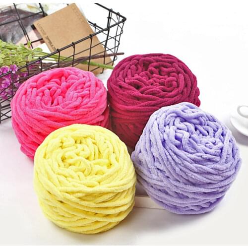 Super Thick Icicle Yarn Crochet DIY Knitting Sewing Material for Handmade Slippers Blanket Scarf Hat 100g