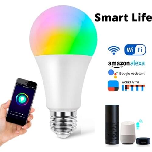 5 Color RGBWC WiFi Smart Alexa Echo Voice Control LED Bulb Remote Control Energy Saving Smart Home Lighting Timing Bulb