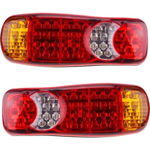 1 pair 12V LED Rear Tail lights lamps 5 Function Trailer Caravan Truck van 46 LED