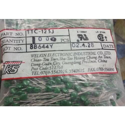 100% 100PCS New and original TTC-123J TTC-123 NTC TTC123 1200R thermistor