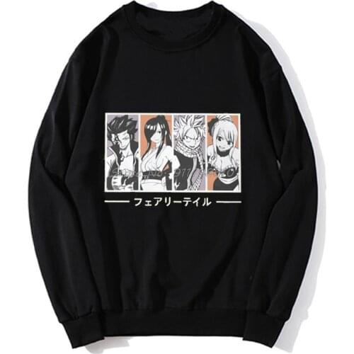 Supernatural Manga Anime Fairy Tail hoodie Men Natsu Dragneel Spring Autumn Sweater Streetwear Harajuku