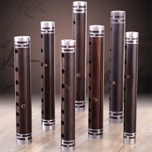 SevenAngel Guan Zi Pipe Chinese National musical instrument ebony woodwind instrument Da Guan Send a free reed
