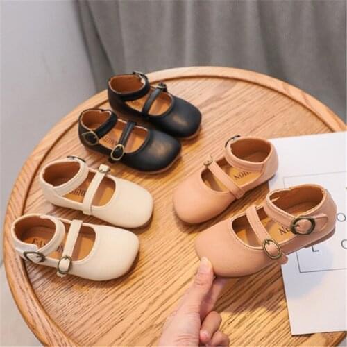 JY Children Girls Pu Shoes Flat Casual Princess 21-30 Pink Beige Black MQTB353 TX07