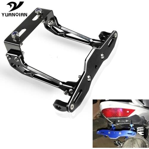 Universal Motorcycle Aluminum License Number Plate Frame Holder Bracket For yamaha X-MAX 125 250 VMAX 1200 XT1200Z Super Tenere