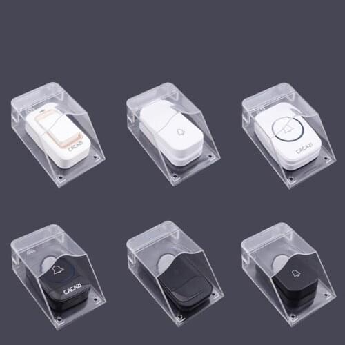 Waterproof Cover for Wireless Doorbell Smart Door Bell Ring Chime Button Transmitter Launchers Transparent