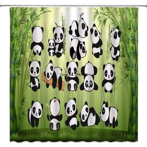 Lovely Cartoon Pattern Shower Curtain Bathroom Waterproof Polyester Fabric Children Shower Curtain with12 Hooks Home Decor