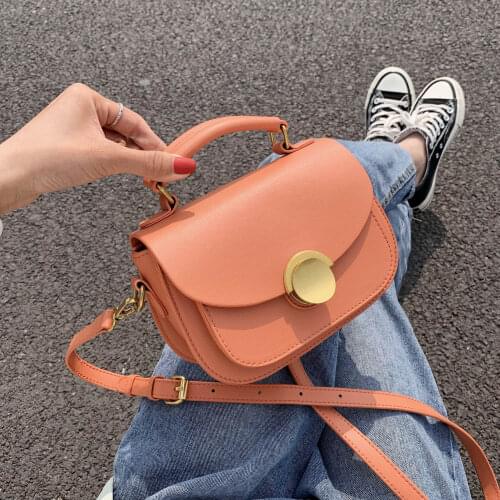Hot Solid Color PU Leather Crossbody Bags For Women Luxury 2021 Fashion Shoulder Handbags Lady Summer Totes and Purses
