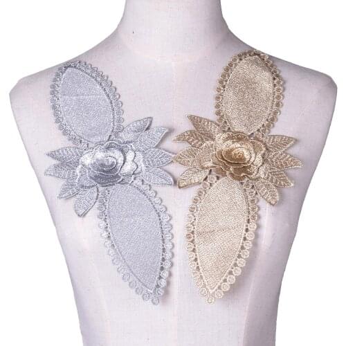 1Pc Lace Fabric Bow Tie Patch Baby Girl Garment Accessories Craft DIY Accessories For Wedding Evening Dress Cloth