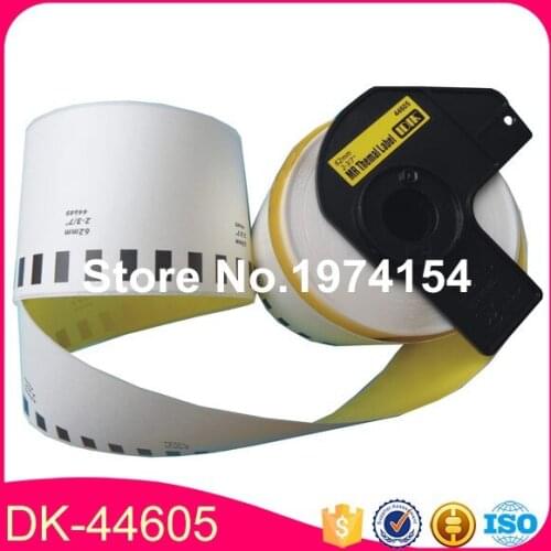 20 Rolls Brother DK-44605 Labels 62mm*30.48M Yellow Color Compatible for Brother QL-570/700 All Come With Plastic Holder