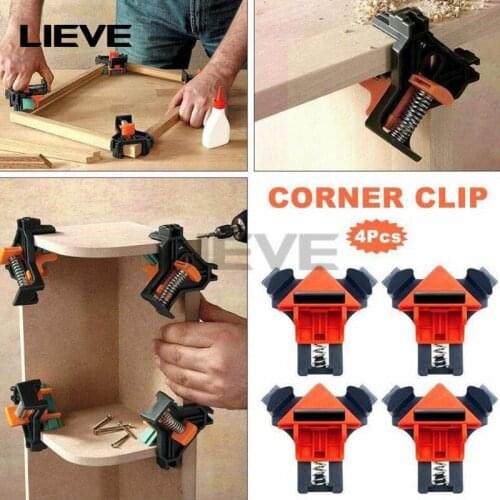 4pc Corner Mate Clamps+8pc Clamp Cover Corner Clamps Woodworking Locator 5-22mm Corner Clip Positioning Fixture Tool