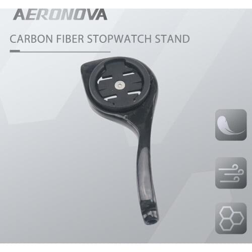 AERONOVA Bicycle Handlebar Extender Carbon Fibre Bike Bracket MTB/Road Bike UD Gloss Super Light 15g Bike Stopwatch Seat