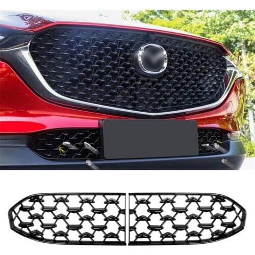 CEYUSOT FOR Front Bumper CAR Grille Mazda CX-30 ABS Material Honeycomb Decoration Under The Black Grid Accessories Refit CX30