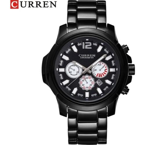 CURREN Fashion Casual Watch Luxury Brand Calendar Male Watch Black Color Quartz Watch Tide Brand Men Watch 8059 Promotion Sale