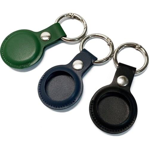 PU Leather Case Cover Protective Sleeve For Apple Airtag Tracker Location Anti-lost Devices Protector Cases