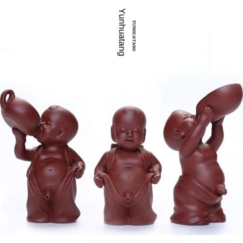 Urine Child Water Spouting Clay Tea Ornaments Boy Pee Tea Tray Decoration Handmade Ceramic Tea Set Tea Set Mini Tea Set Yixing