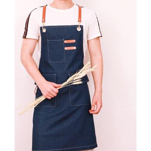 Apron Korean fashion custom LOGO flower shop milk tea cake shop men and women overalls hairdresser waist printing