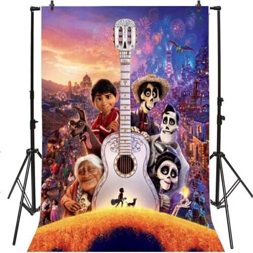 Coco Movie Halloween Photo Backdrop Kids Happy Birthday Party Decoration Photography Backgrounds Photocall Banner
