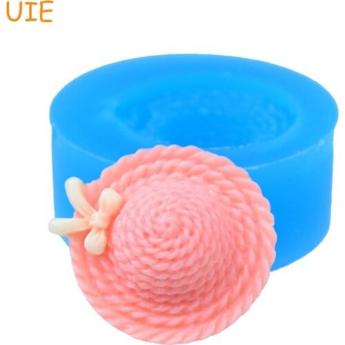 FYL358U 26mm Hat Silicone Mold - Straw Hat Flexible Mold Sugarcraft, Cupcake Toppers, Chocolate, Candy Making, Resin, Wax Mold