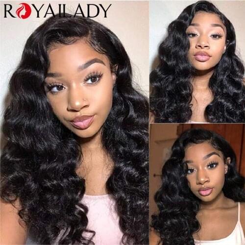 Loose Deep Wave Lace Front Wigs Human Hair 4x4 Lace Closure Wigs Pre Plucked Bleached Knots 150% Density Human Hair Wigs